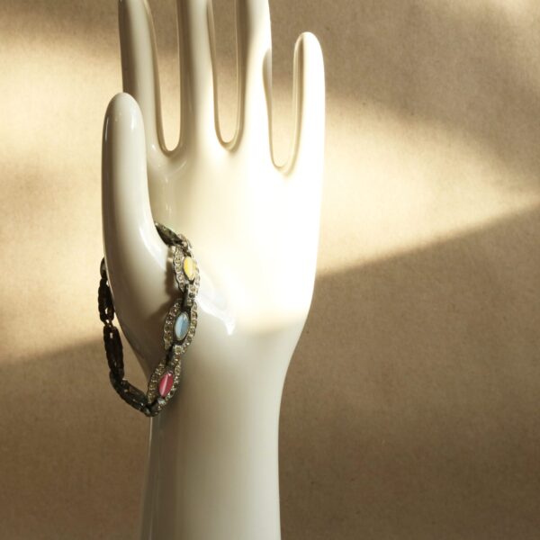 Vintage 50's Pastel Lucite Rhinestone Bracelet
